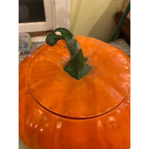 Vintage 1979 Ceramic LIGHT UP Jack OLantern  12 in tall 33 in circumference VGUC - Picture 11 of 16